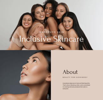 Demo Website Design of a skincare brand developed by AFM & Co.