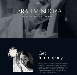 Demo Website Design for a PR Consultancy and Coaching developed by AFM & Co.