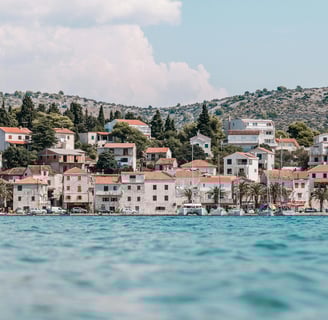 Coast view from the sea