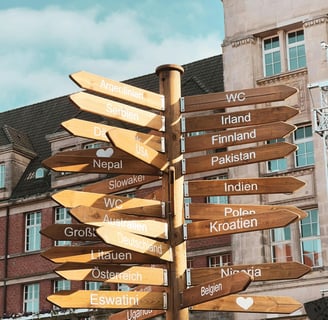 Sign showing Croatia direction