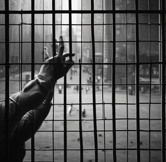 A hand is holding a protest sign in front of a large neoclassical building with columns. The sign reads 'I Oppose the Death Penalty' and 'Don't Kill for Me!', along with hashtags and a website link.