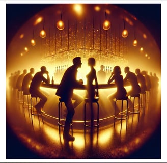 Dream Interpretation Image: a man and woman sitting at a bar