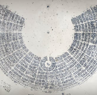 Overhead map of Black Rock City, NV