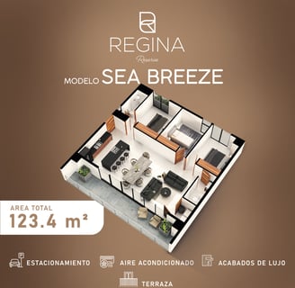 Regina Reserve Manzanillo. Departamentos en preventa a 200 metros de la playa. Modelo Sea Breeze