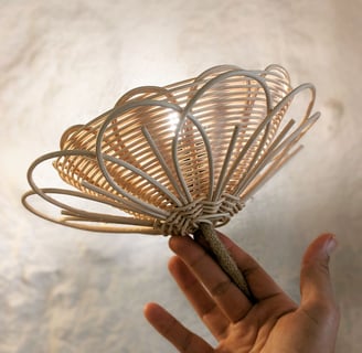 Luminaire en rotin par Maison Désuète