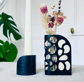 Vase et bougeoir écoresponsables par Lucie Allard Design
