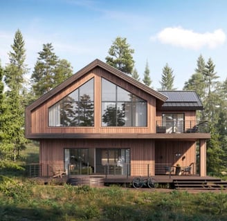 maison moderne en foret