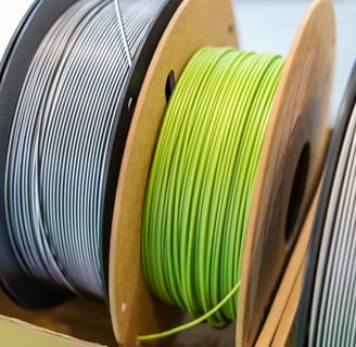 3D printer filament spool. 3D plastikas.