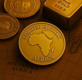Limited edition gold coin with Africa engraving – investment-grade bullion from Global Market Gold
