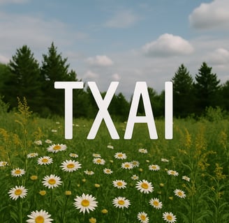 Fundo Natureza e a palavra Txai em destaque