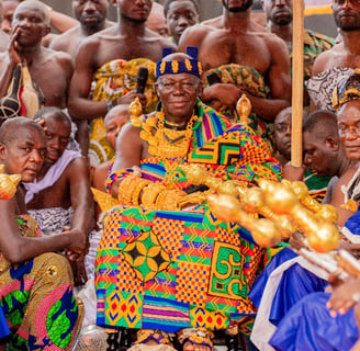 a group of people dressed in traditional african attire