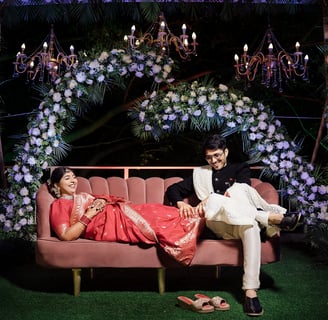 Mumbai wedding couple getting fun in front of camera shoot by kb studio photographer