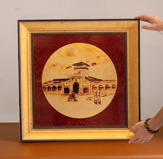 tranh chợ bến thành