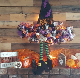 Halloween Witch Wreath