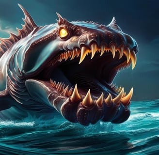 angler fish coming to the sea surface