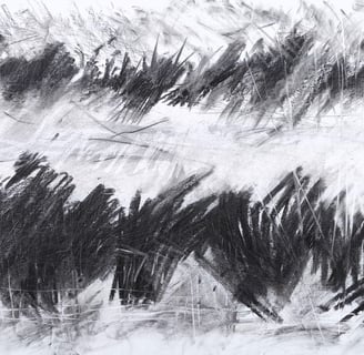 Paysage imaginaire 210625 - Fusain sur papier - 65X50 - 2025