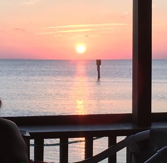 South Padre Island, Texas - sunset on the bay