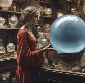 Crystal ball shop for fortune telling