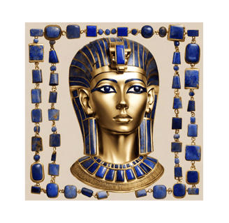 a fictional illustration of Ancient Egyptian lapis lazuli