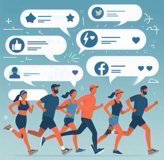 a group of people running in a marathon