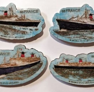 SS FRANCE magnets 3D laser