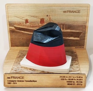 1/200th scale SS FRANCE liner funnel 3D printing laser
