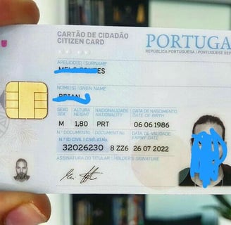carte d'identité portugais, bilhete de identidade português, Portuguese identity card