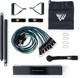 SmartWorkout® - Kit Elastiques de Musculation Professionnel - Pack Fitness Complet 19 pcs