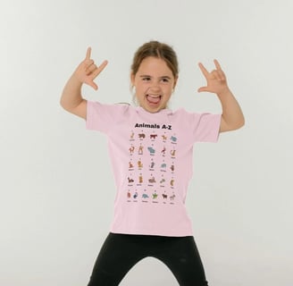 Eco Friendly Kids' Basic T-Shirt - Animals A-Z