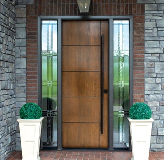 Modern entry door install