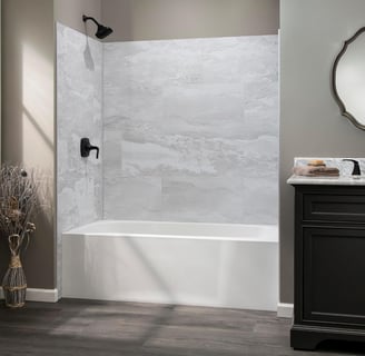 Grout free shower wall systems install