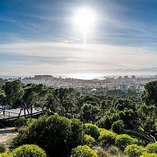 View over Cagliari and Poetto from Monte Urpinu