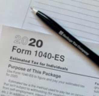 Tax return document on desk, key for small business due diligence and financial review.