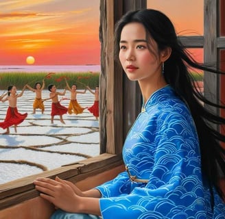 Nguyệt Ảnh Nhìn Cánh Đồng Muối Làng Quang Lang