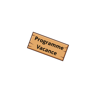 a sign that says programme vacance