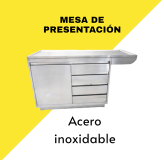 Mesa de preparación de gabinete acero inoxidable