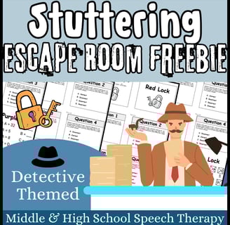 speech therapy escape room game for older students