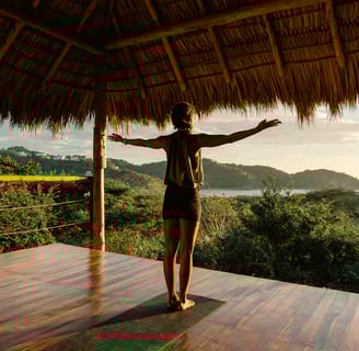 yoga deck with ocean view