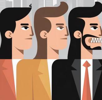 a group of people with different facial expressions