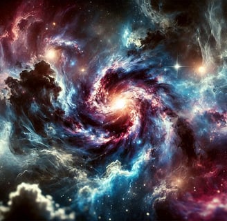 a galaxy - like image of a spiralle