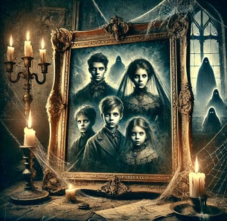 Haunted Family Portrait in a Victorian Frame
