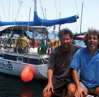 Janne and Calle at Bora Bora Yacht Club