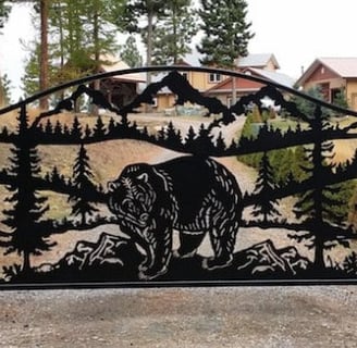 Custom made gates made with welding and plasma CNC cutting technology