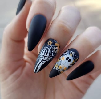 Halloween Nails Black press on nails
