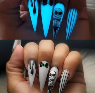 Halloween Nails glow in the dark press on nails
