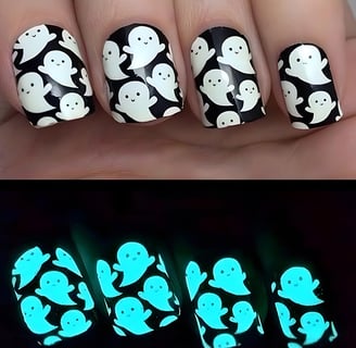 Halloween Nails  glow in the dark press on nails