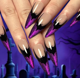 Halloween Nails Purple press on nails