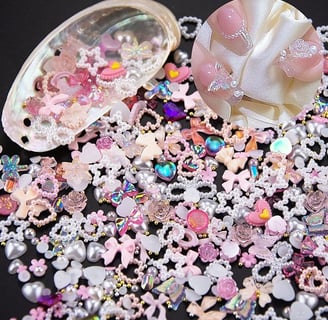 3D assorted pearls