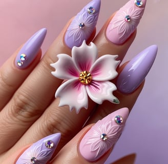 DIY Purple and Pink Nail Design