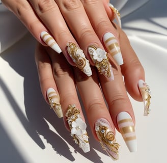 Elegant Wedding Nails Design